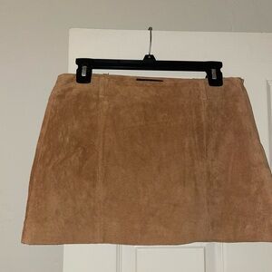 Zara Tan Suede Mini Skirt